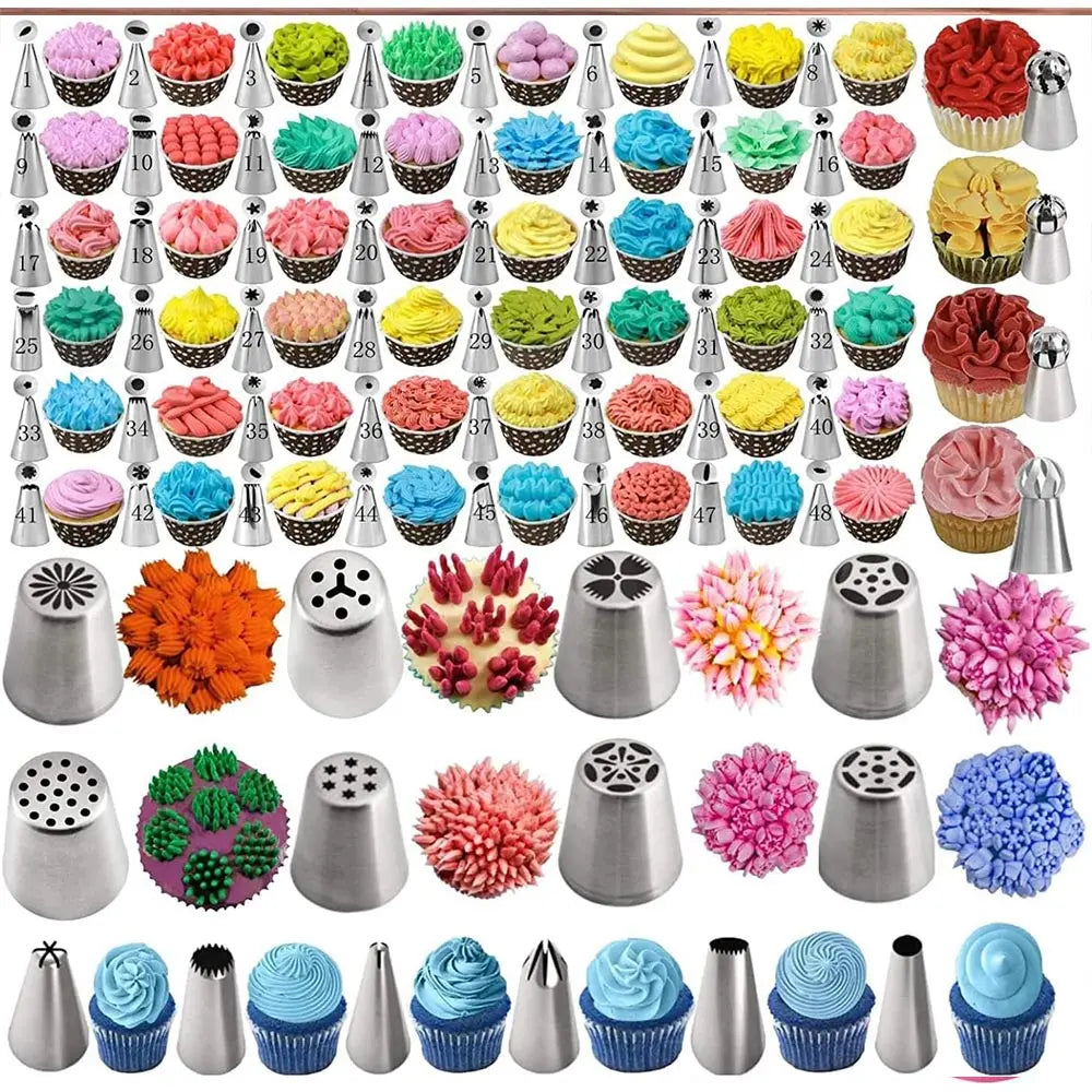 359pcs Cake Decorating Set, with 66 Tips and Piping Bags