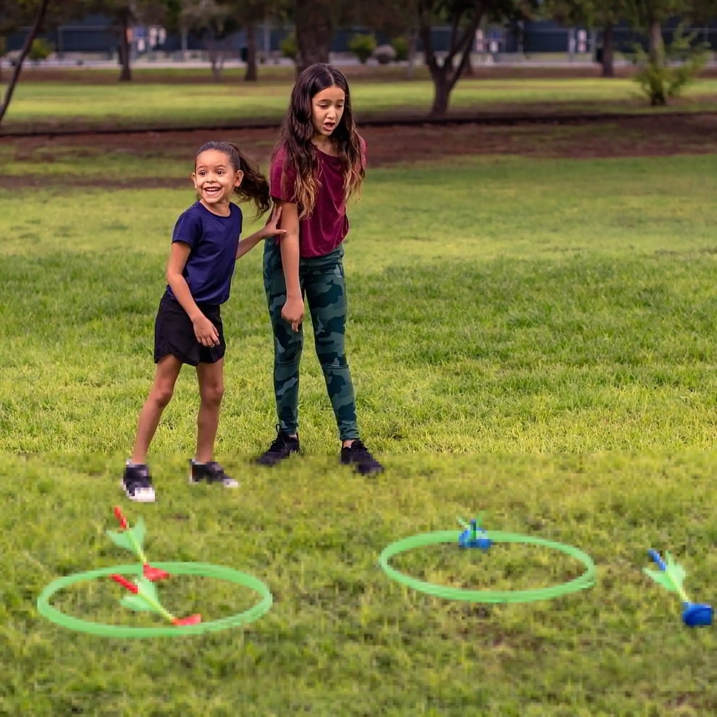 6Pcs Lawn Dart Set, Glow in The Dark
