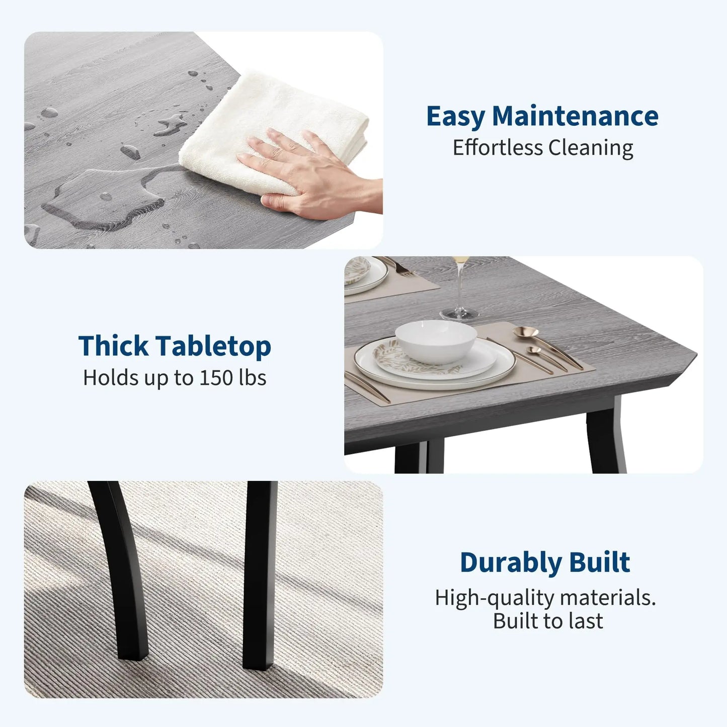 4 Piece Dining Furniture Set, Upholstered