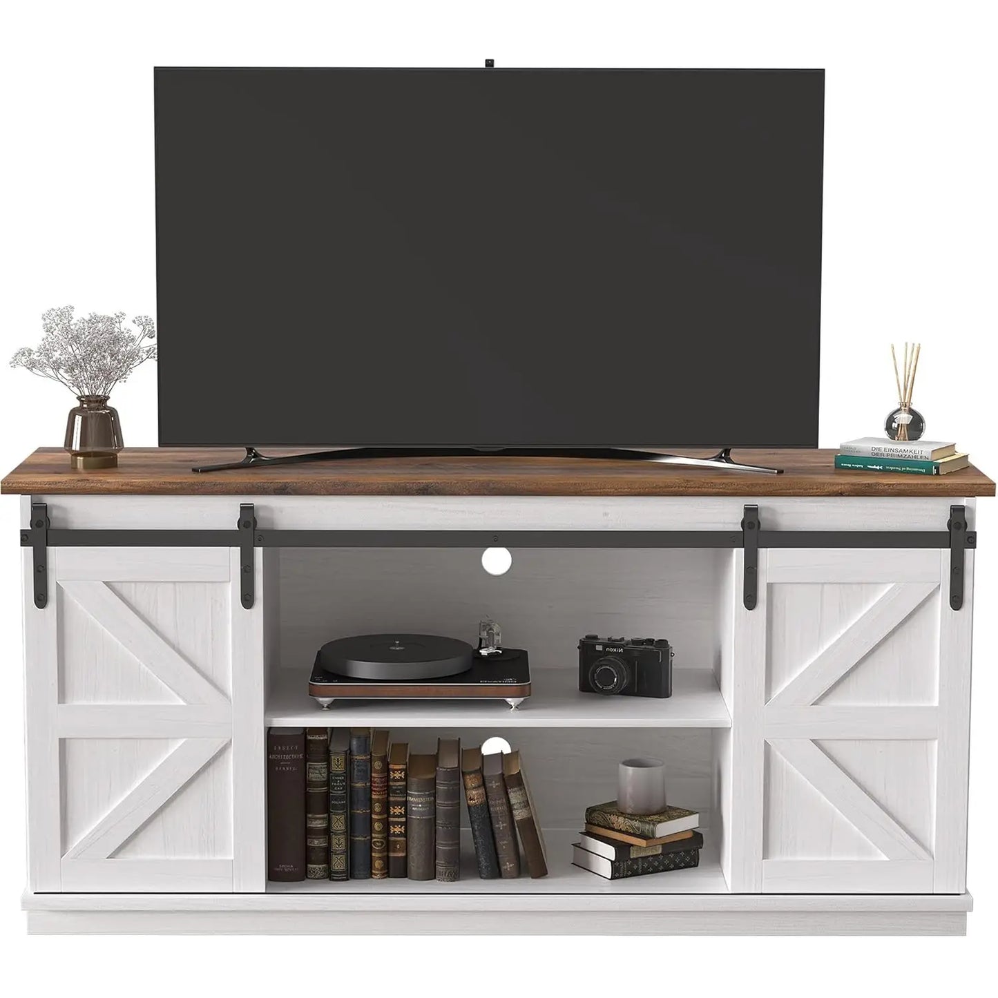 Entertainment Center with Storage Cabinets