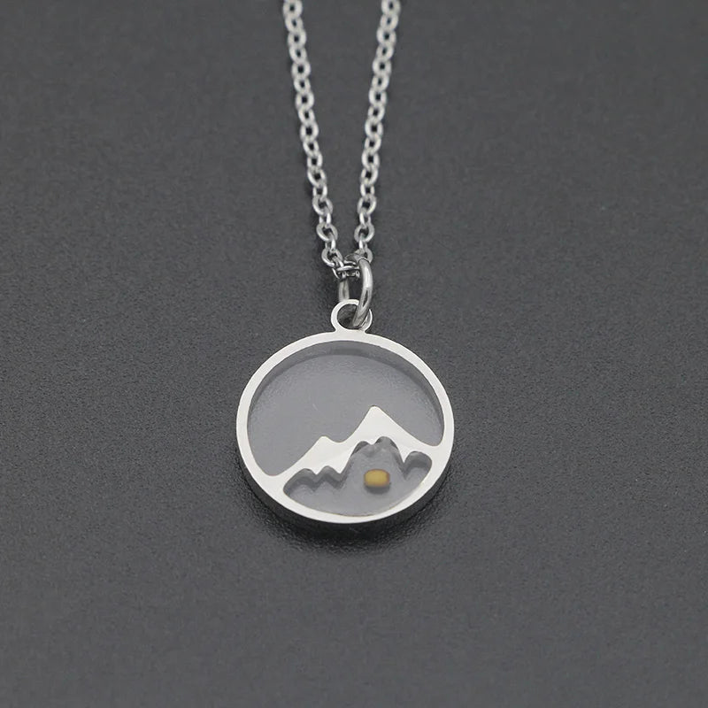 Faith can move mountains necklace stainless steel gold plated tiny mustard seed
