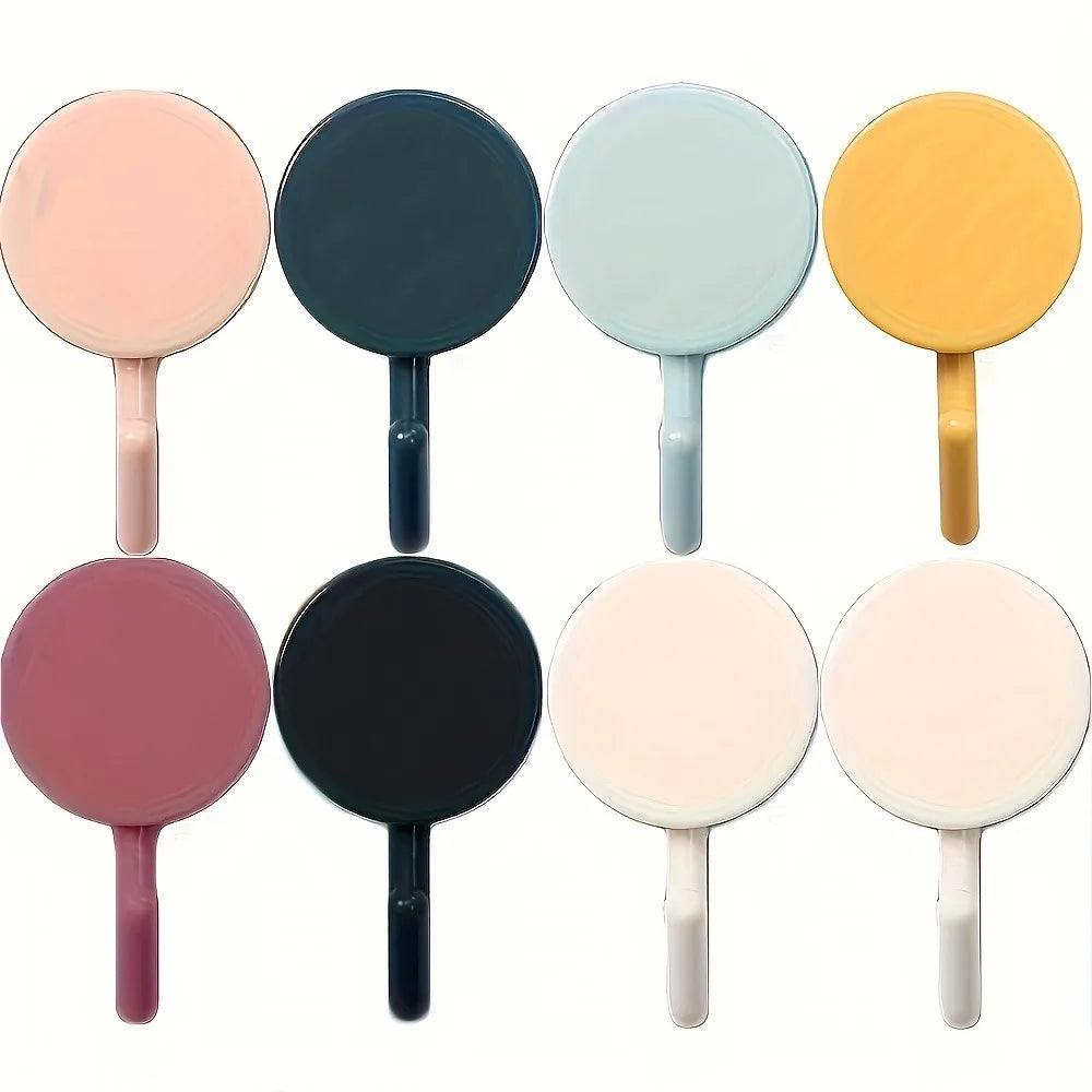 10-Pack Mini Adhesive Hooks - Mixed Color Multi-Purpose Hangers