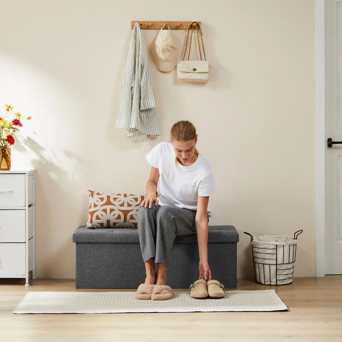 Folding Ottoman, Strong Load-bearing Capacity
