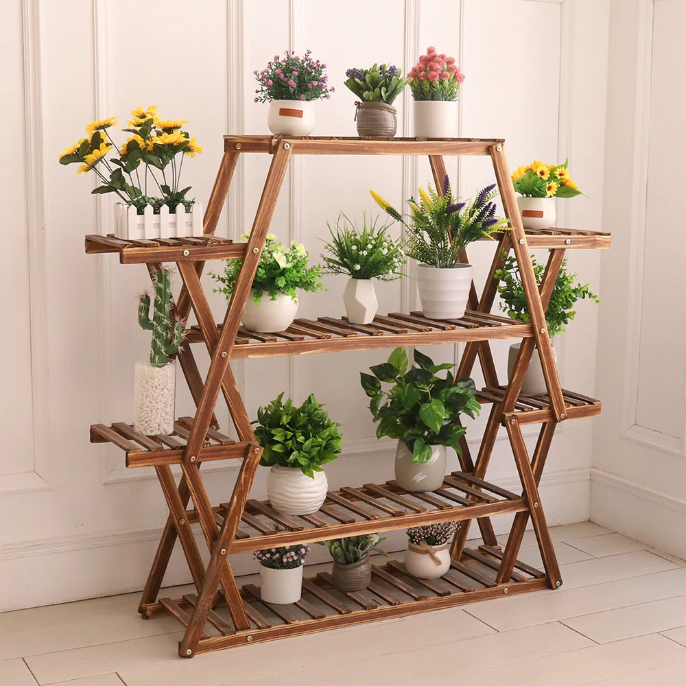 Large Wood Plant Stand Indoor 6 Tier