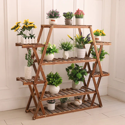 Large Wood Plant Stand Indoor 6 Tier
