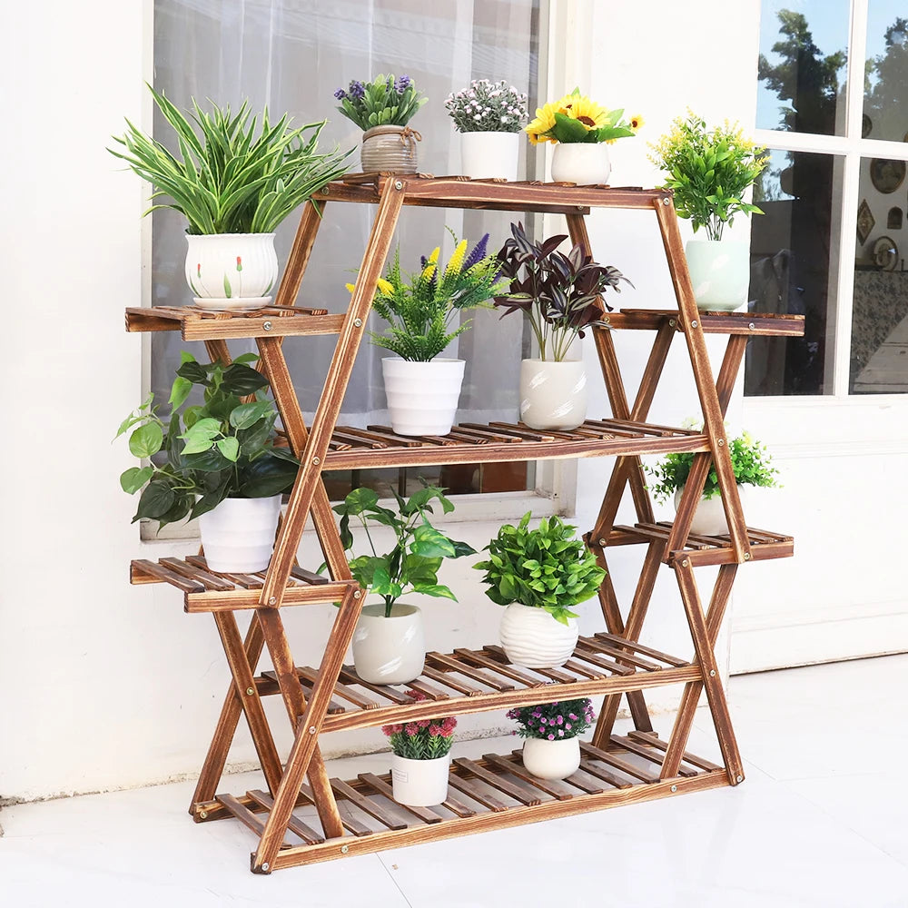 Large Wood Plant Stand Indoor 6 Tier