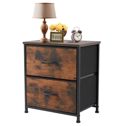 Nightstand, 2 Fabric Drawers