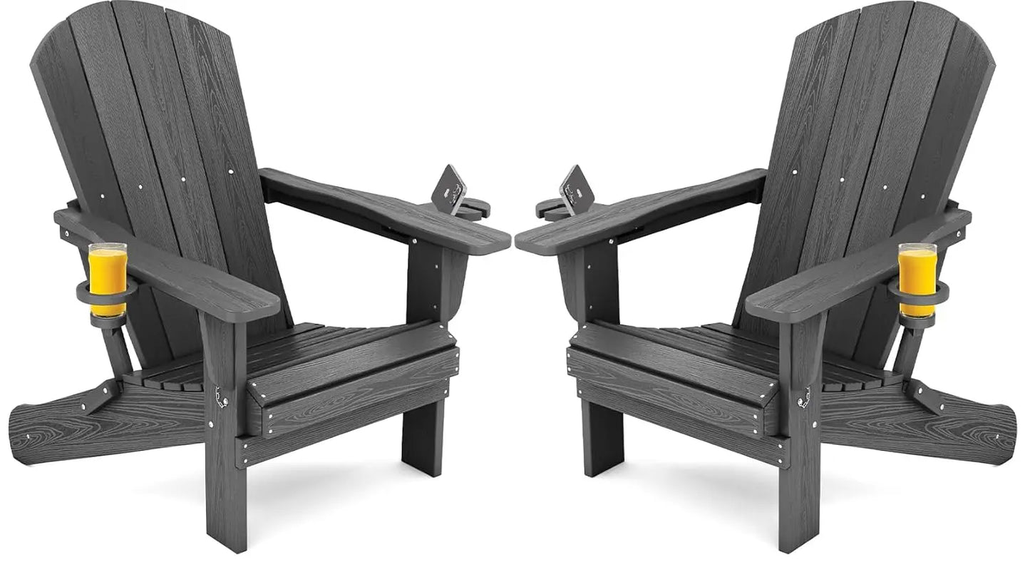 Adirondack Chairs Set of 2 HDPE All Weather Use