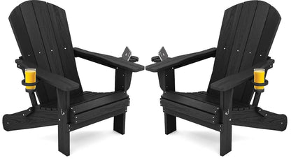 Adirondack Chairs Set of 2 HDPE All Weather Use