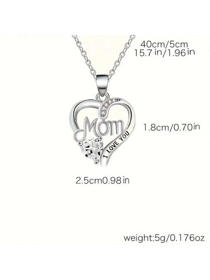 Elegant Style Heart shaped Pendant Necklace Without Box