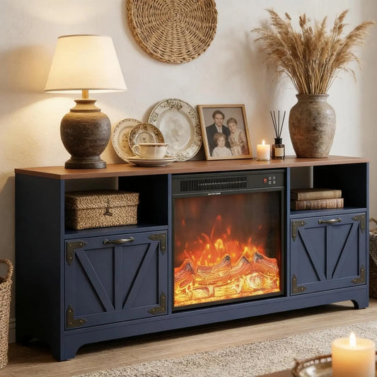 Fireplace Farmhouse Entertainment Center