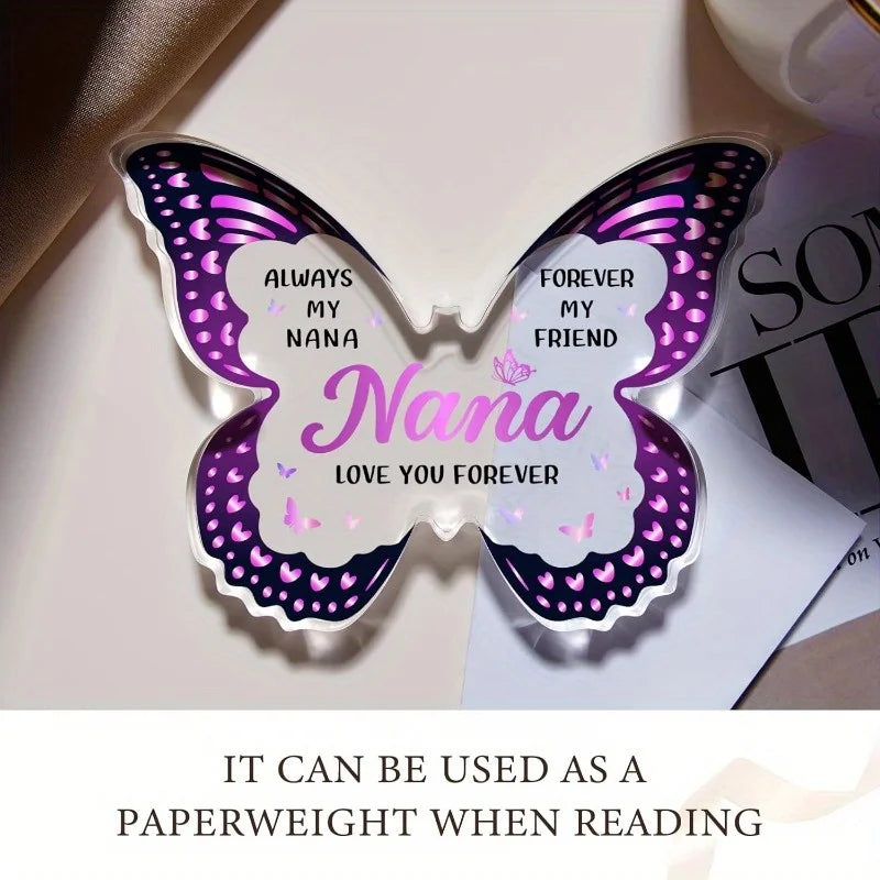 Nana Gifts from Grandkids – Butterfly Acrylic Plaques.