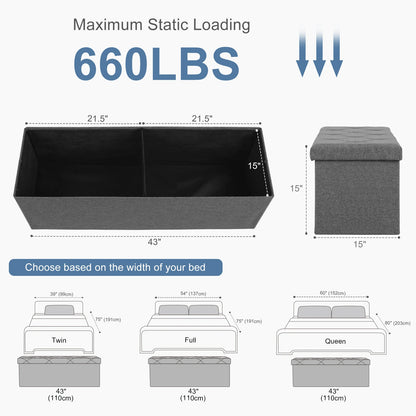Folding Ottoman, Strong Load-bearing Capacity