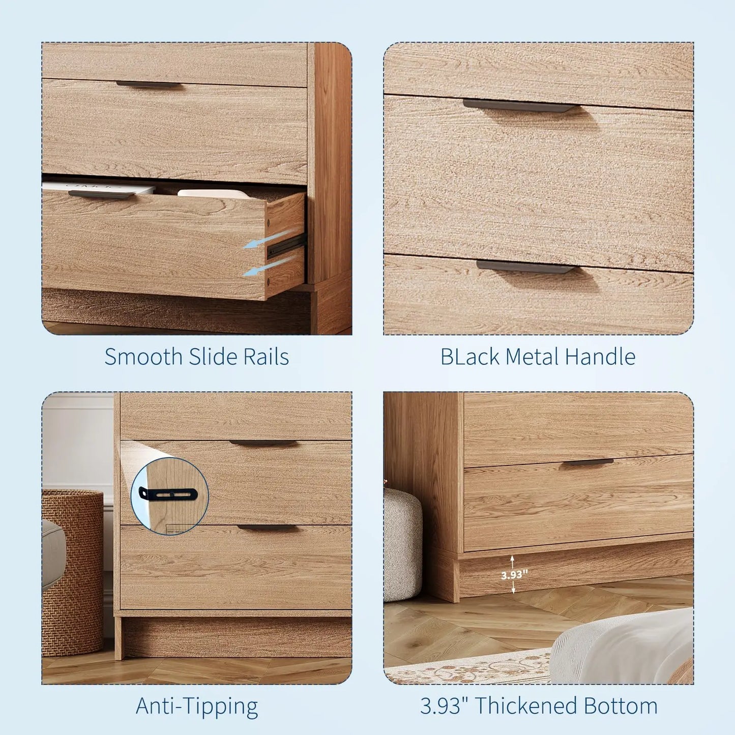 Modern 6-Drawer Dresser