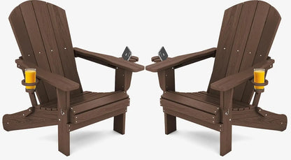 Adirondack Chairs Set of 2 HDPE All Weather Use