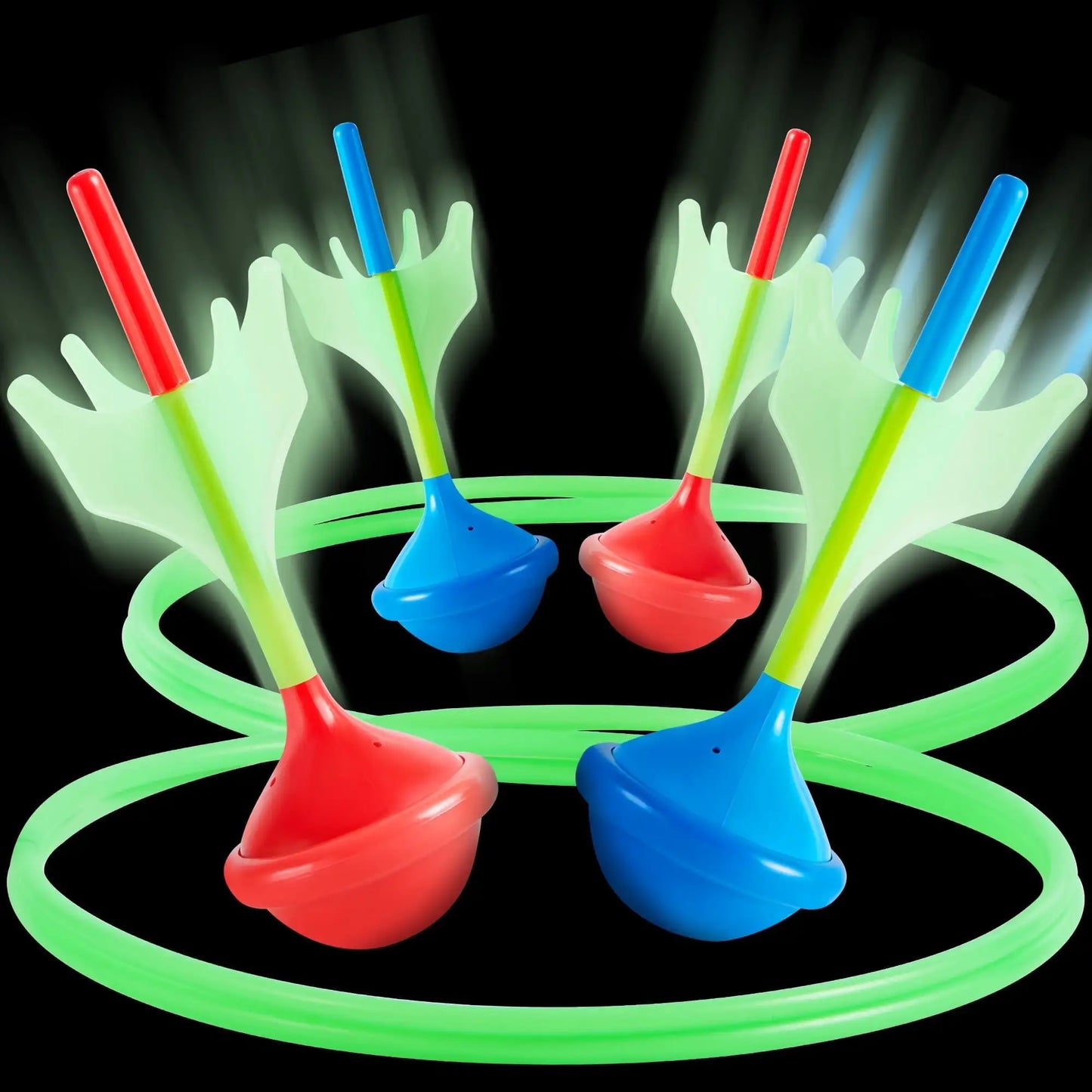 6Pcs Lawn Dart Set, Glow in The Dark