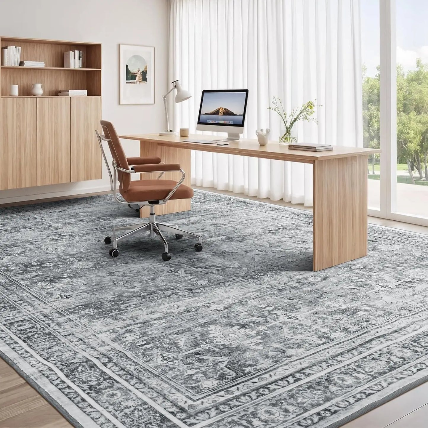 8x10 Washable Area Rug with Non-Slip Backing