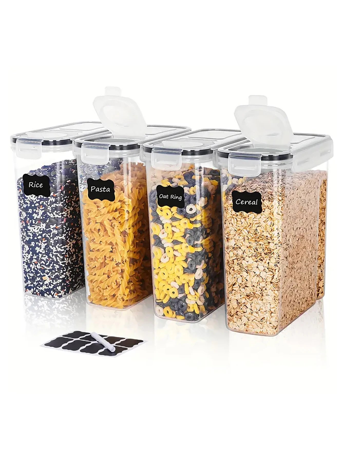 4pcs  Large Food Storage Containers With Lids