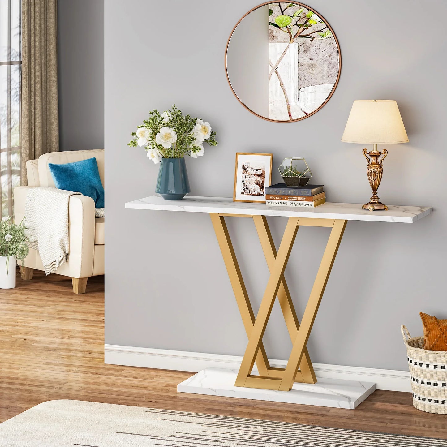 43 Inch Console Table, Living Room Furniture