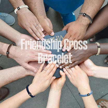 13pcs Braided Cross Bracelet, Adjustable Rope