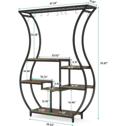 70.9 Inch Tall 6-Tier Vase-Shaped Ladder Plant Stand