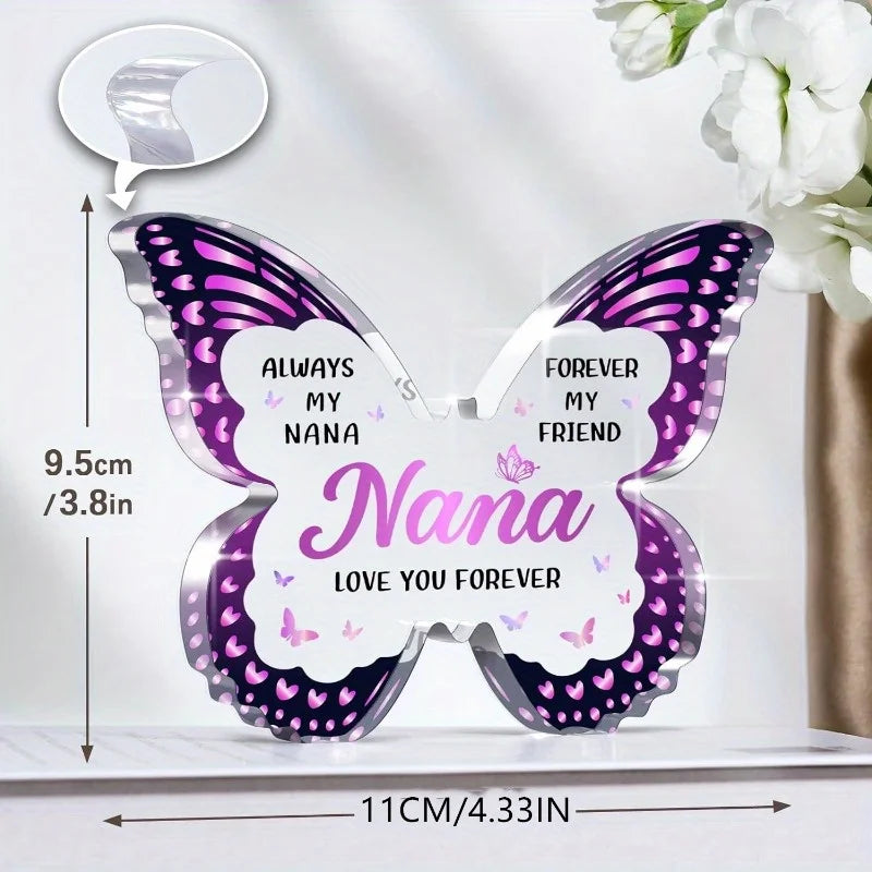 Nana Gifts from Grandkids – Butterfly Acrylic Plaques.