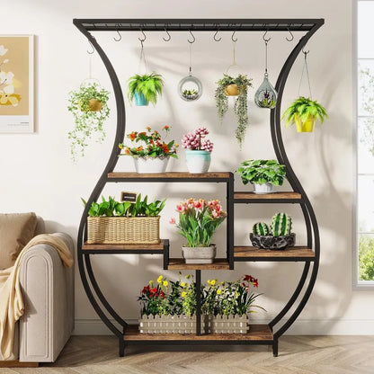 70.9 Inch Tall 6-Tier Vase-Shaped Ladder Plant Stand