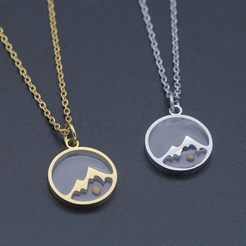 Faith can move mountains necklace stainless steel gold plated tiny mustard seed