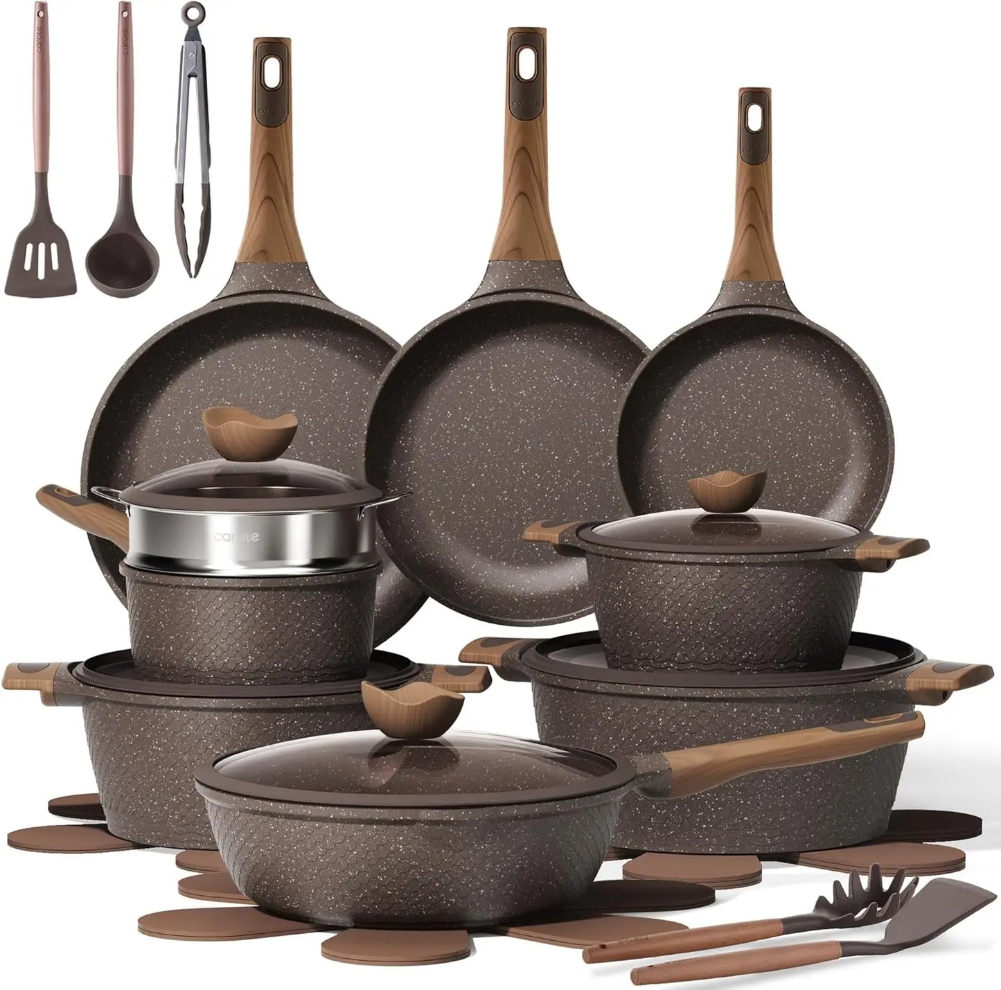 26PCS Non Stick, Induction Cook Ware, PFOA Free