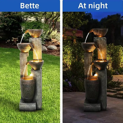 40''H 4-Tier Outdoor Garden Water Fountain