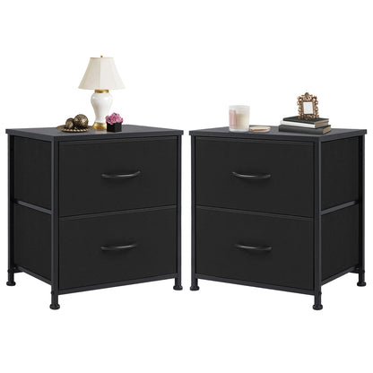 Nightstand, 2 Fabric Drawers