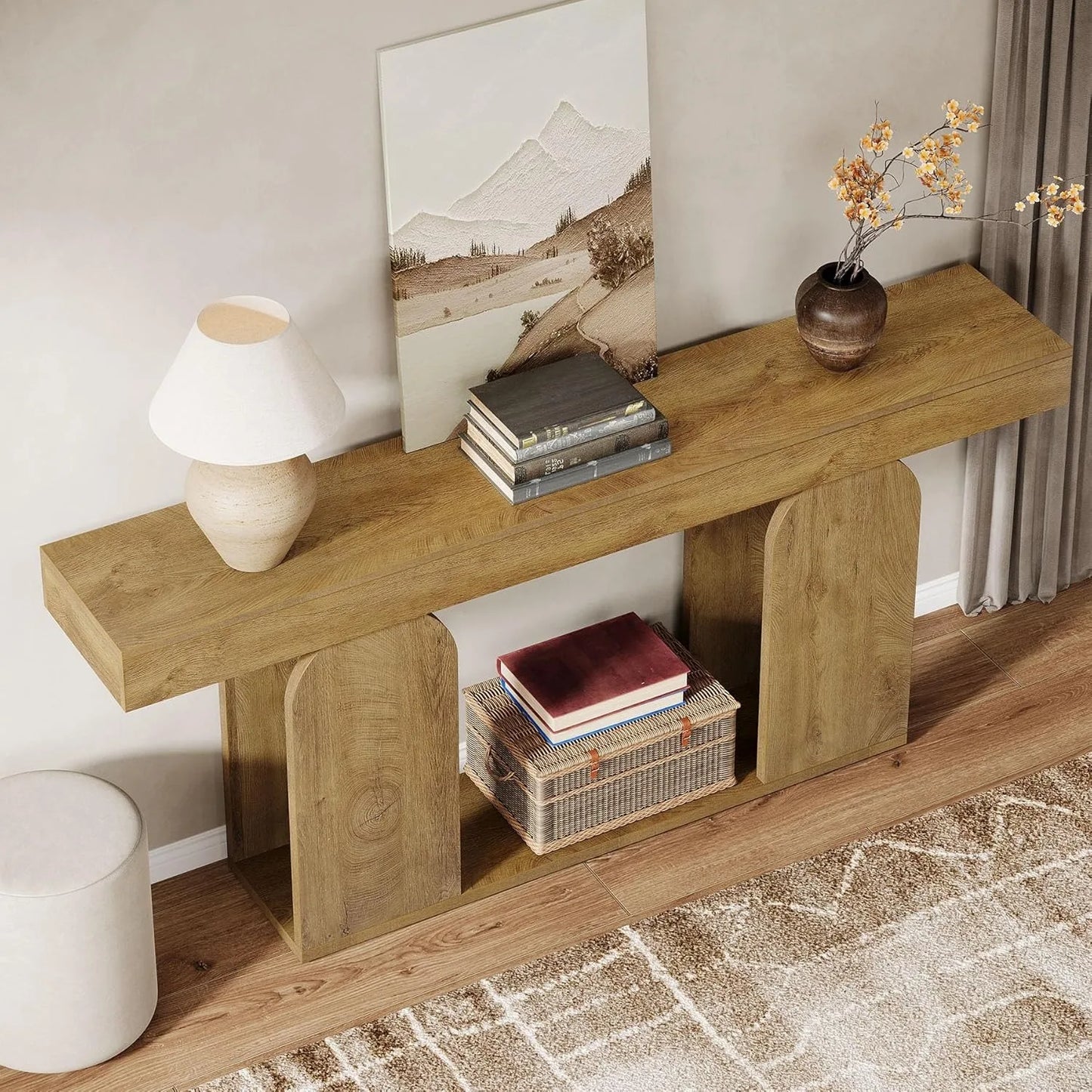 70.9-Inch Extra Long Farmhouse Console Table