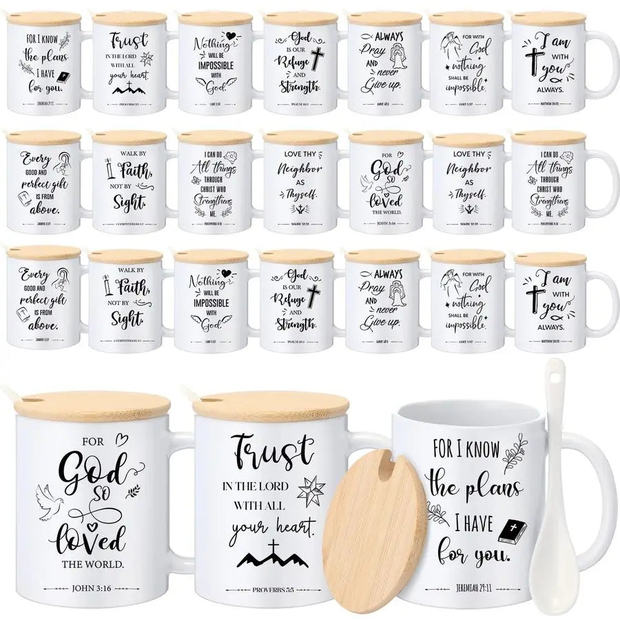 Sets Christian Coffee Mugs Gifts, Bible Verse Coffee Mugs 12 oz