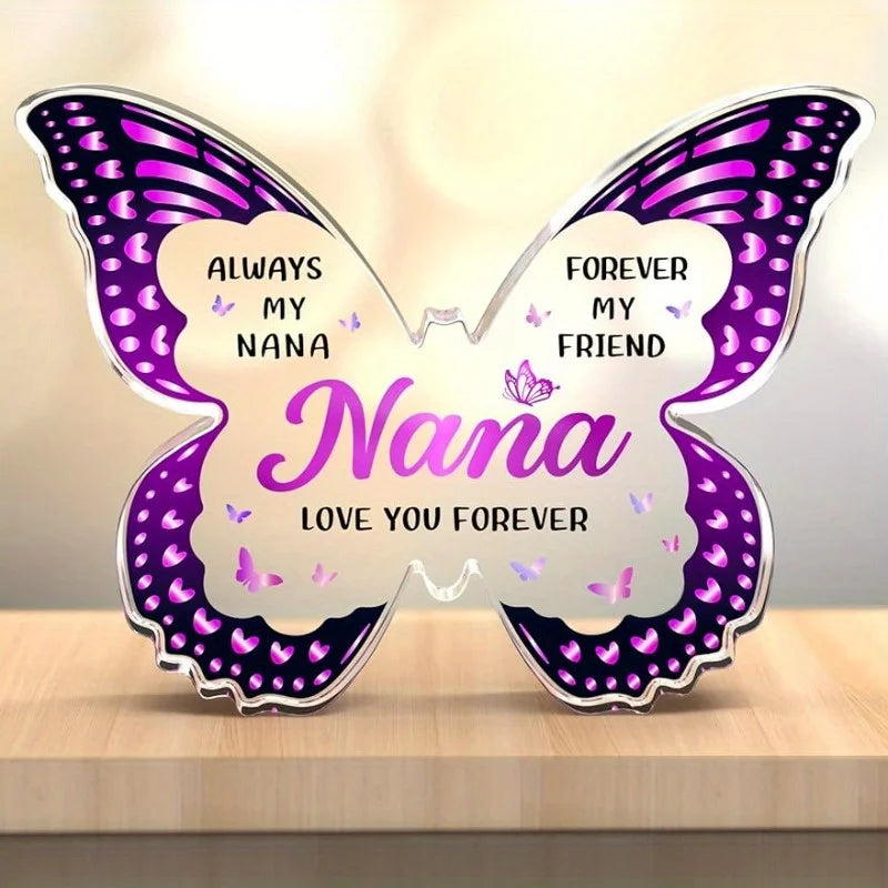 Nana Gifts from Grandkids – Butterfly Acrylic Plaques.