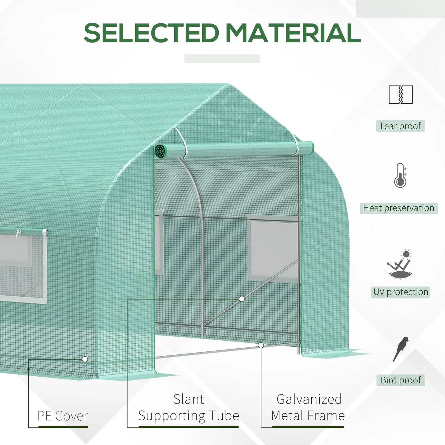 20' X 10' X 7' Large Walk-In Green House