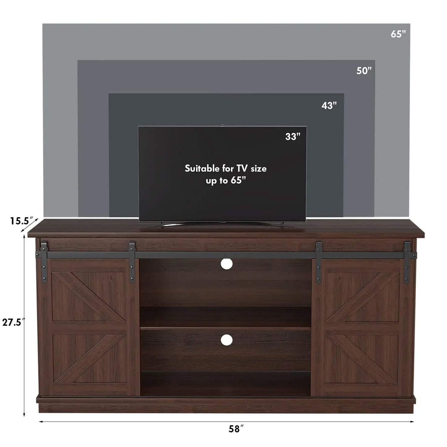 Entertainment Center with Storage Cabinets