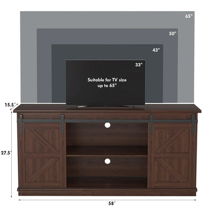 Entertainment Center with Storage Cabinets