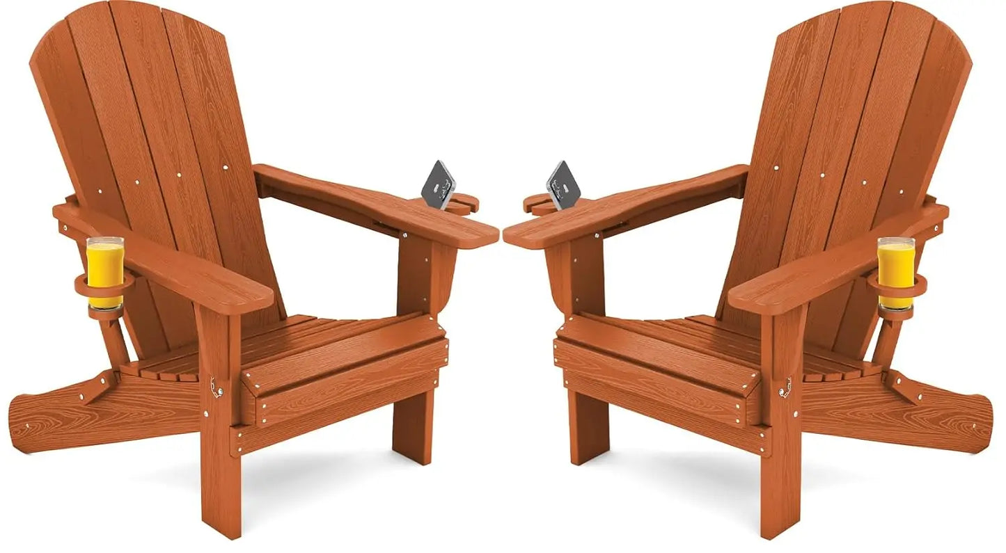 Adirondack Chairs Set of 2 HDPE All Weather Use