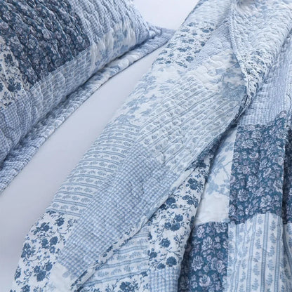 Cotton Quilted Bedspread Set, Reversible