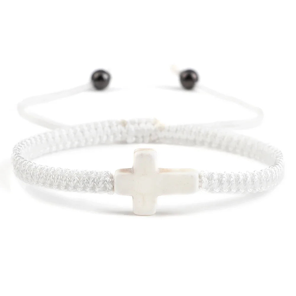 Hand Woven Jesus Cross Bracelet  Friendship Jewelry