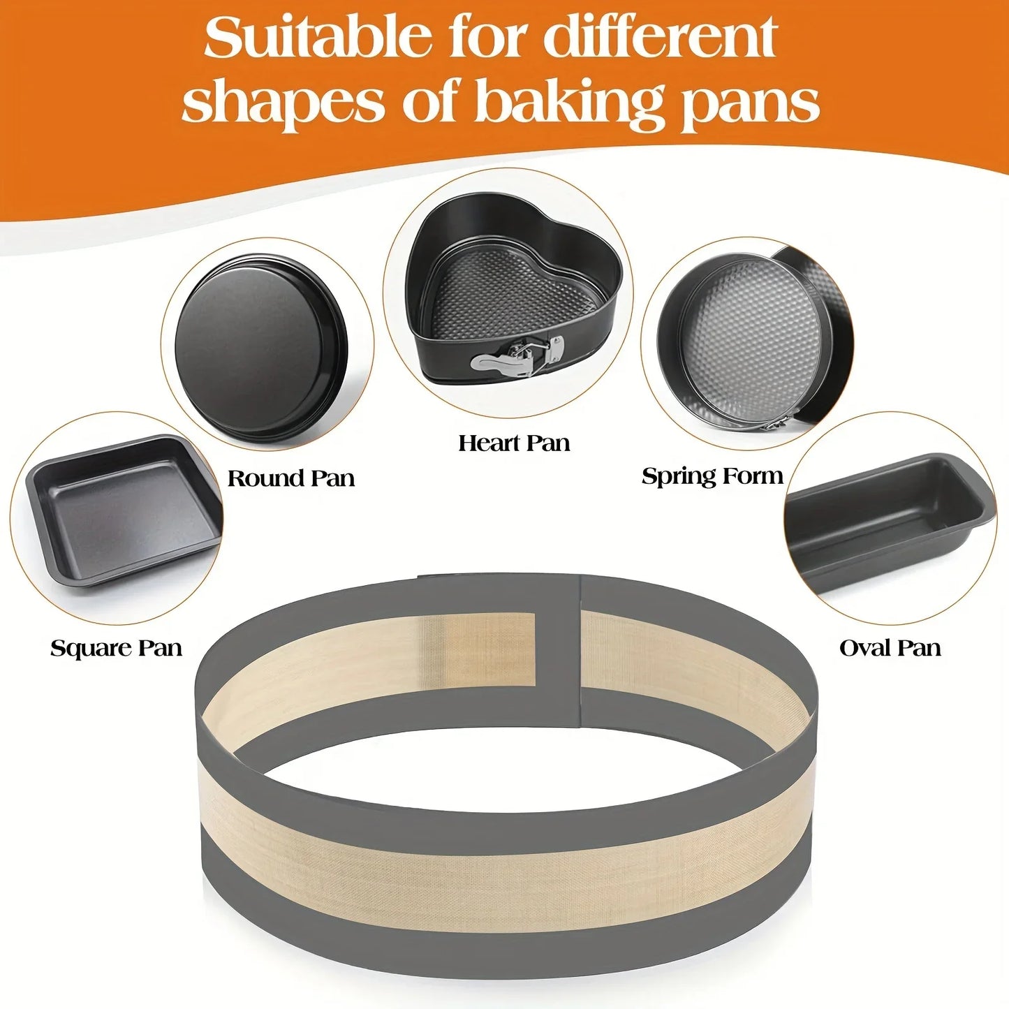 Silicone Baking Pad Suitable for Springform Flat Bottom, Easy To Clean
