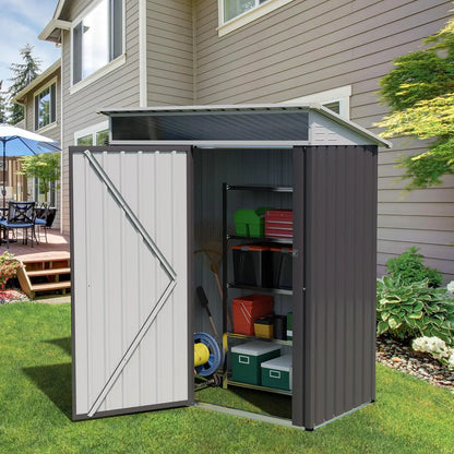 5 x 3 x 6 FT Outdoor Metal Garden Shed