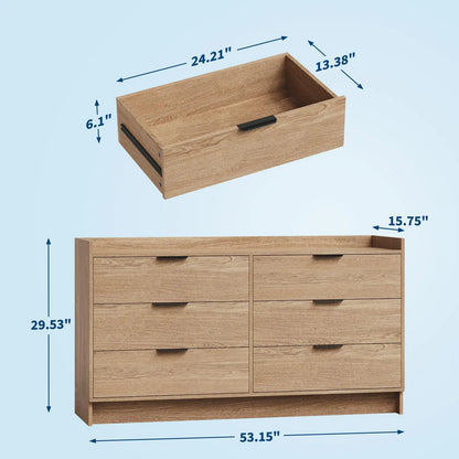 Modern 6-Drawer Dresser