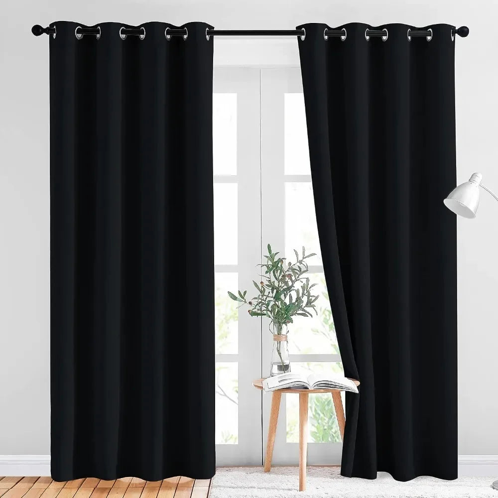 1PC 90% Blackout Curtain, Light Reducing Shade Drapes