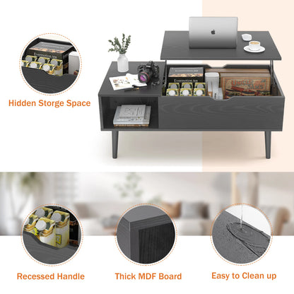 Coffee Table, Adjustable, Storage, Easy Lift Or Lower