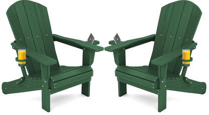 Adirondack Chairs Set of 2 HDPE All Weather Use