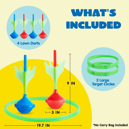 6Pcs Lawn Dart Set, Glow in The Dark
