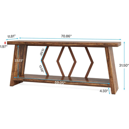Farmhouse Console Table, Narrow Long Sofa Entryway Table