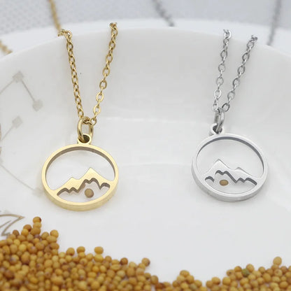 Faith can move mountains necklace stainless steel gold plated tiny mustard seed