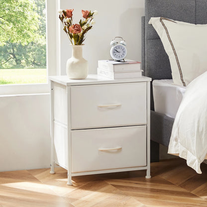 Nightstand, 2 Fabric Drawers